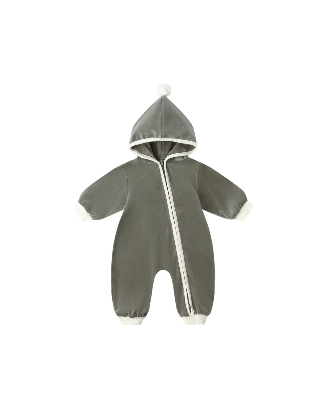 Quincy Mae Velour Zip Jumpsuit