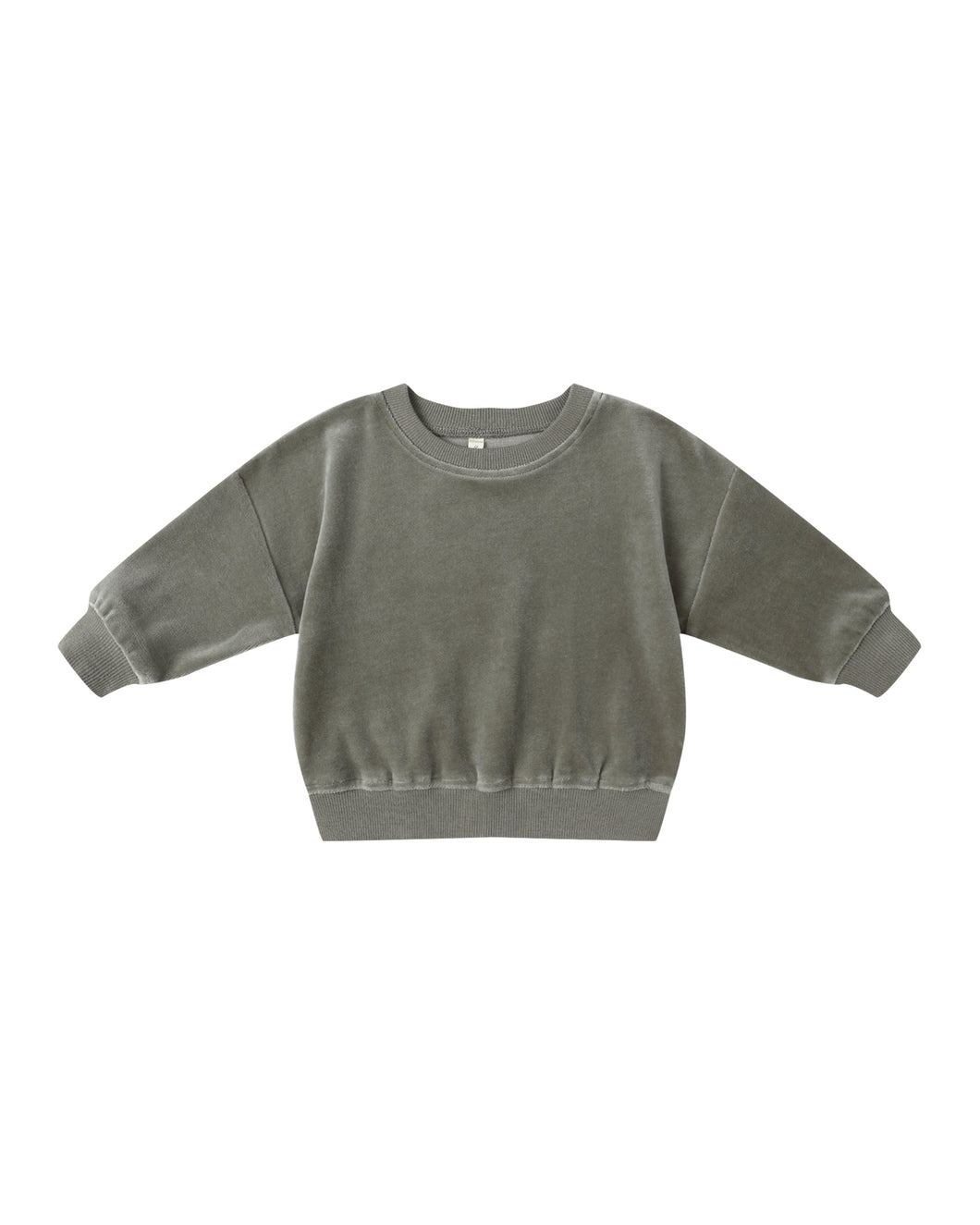 Quincy Mae Velour Relaxed Sweatshirt Set- Forest
