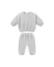Load image into Gallery viewer, Quincy Mae Textured Sweat Set- Frost
