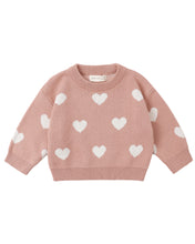 Load image into Gallery viewer, Quincy Mae Heart Knit Set- Pink
