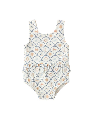 RYLEE + CRU SKIRTED ONE PIECE- NAUTICAL