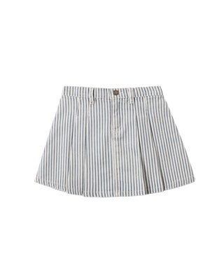RYLEE + CRU PLEATED DENIM SKIRT