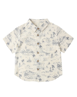 RYLEE + CRU COLLARED SHORT SLEEVE SHIRT