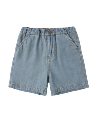 RYLEE + CRU DAWSON SHORT- WASHED BLUE