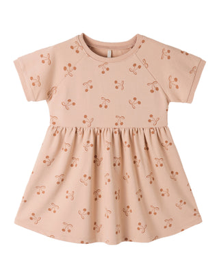 RYLEE + CRU RAGLAN DRESS CHERRY BOWS