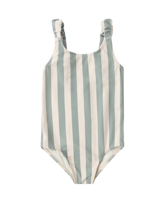 RYLEE + CRU SCRUNCH ONE- PIECE GREEN STRIPE