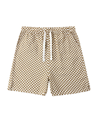 RYLEE + CRU PERRY SHORT OCRE CHECK
