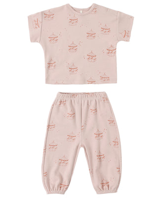 QUINCY MAE JERSEY TEE AND PANT SET CAROUSEL