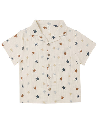 RYLEE + CRU LAPEL COLLAR SHIRT STARS