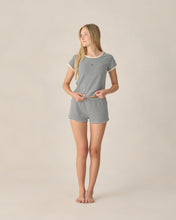 Load image into Gallery viewer, RYLEE + CRU TEEN POINTELLE TEE NAVY STRIPE
