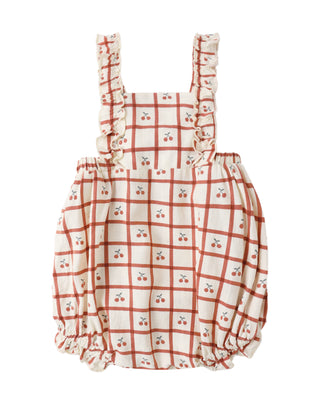 RYLEE + CRU CHIARA ROMPER CHERRY CHECK