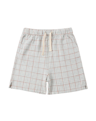 RYLEE + CRU PERRY SHORT LIGHT BLUE PLAID