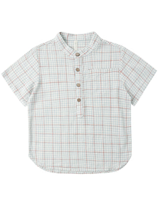 RYLEE + CRU MASON SHIRT LIGHT BLUE PLAID