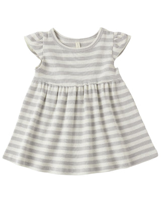 QUINCY MAE FLUTTER SLEEVE DRESS SKY STRIPE