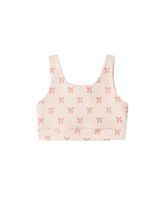 RYLEE + CRU SWIFT SPORTS BRA BOWS