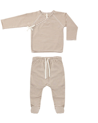 QUINCY MAE WRAP TOP + FOOTED PANT SET
