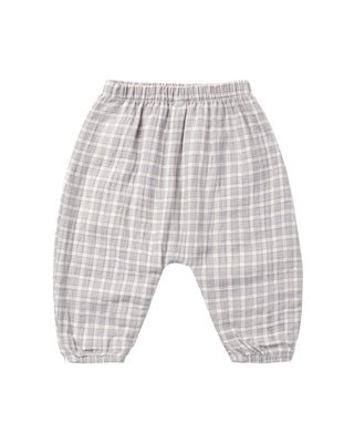 QUINCY MAE WOVEN PANT BLUE GINGHAM
