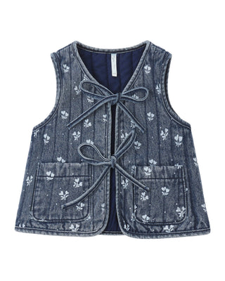 RYLEE + CRU DENIM VEST HEART DITSY
