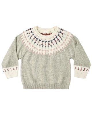 RYLEE + CRU FAIR ISLE SWEATER SAGE