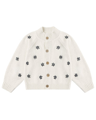 RYLEE + CRU TULIP CARDIGAN MIDNIGHT DAISY