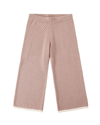 RYLEE + CRU POINTELLE KNIT PANT ROSEWOOD