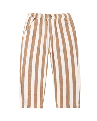 RYLEE + CRU BAGGY PANT FAWN PINSTRIPE