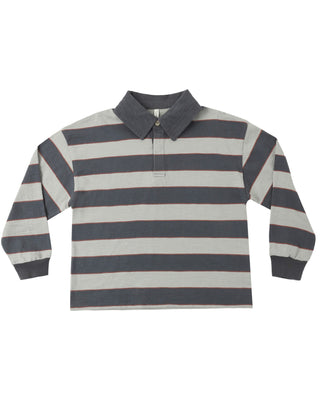 RYLEE + CRU RUGBY POLO SAGE STRIPE