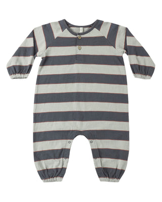 RYLEE + CRU HENLEY JUMPSUIT SAGE STRIPE