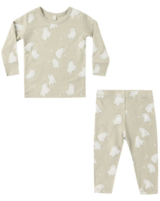QUINCY MAE BAMBOO PAJAMA SET DANCING GHOSTS