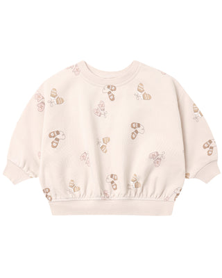 QUINCY MAE RELAXED FLEECE SWEATSHIRT MITTENS