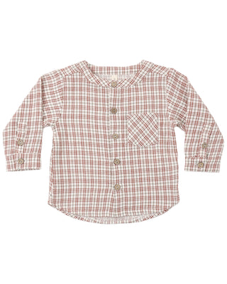QUINCY MAE MILO SHIRT CHRISTMAS PLAID