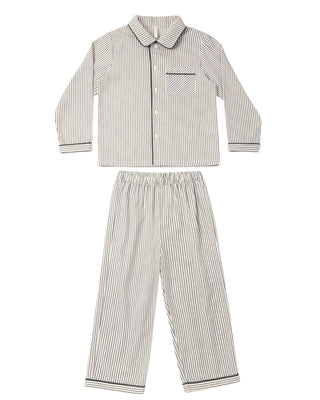 RYLEE + CRU LONG SLEEVE PAJAMAS EVERGREEN STRIPE