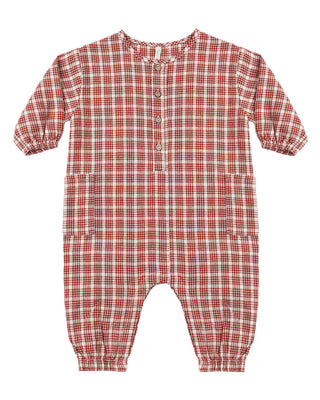 RYLEE + CRU RELAXED WOVEN JUMPSUIT VINTAGE PLAID