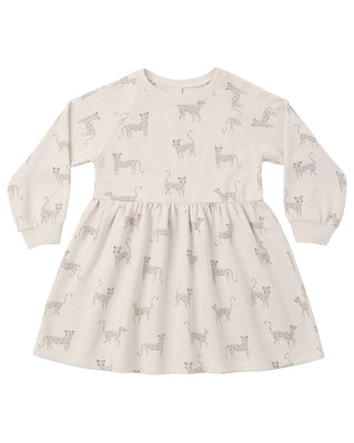RYLEE + CRU RAGLAN DRESS LEOPARDS