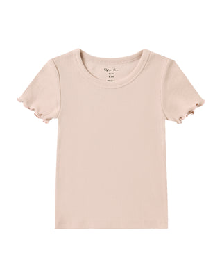 RYLEE + CRU RIBBED BASIC TEE BLUSH