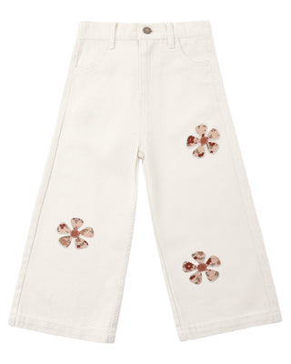 RYLEE + CRU STRAIGHT LEG PANT DAISY PATCHES