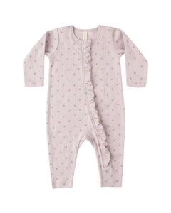 Quincy Mae Ruffle Jumpsuit- Lilac Ditsy