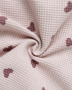 Quincy Mae Waffle Slouch Set- Hearts