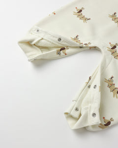 Rylee + Cru Raglan Jumpsuit- Christmas Dogs