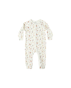 Rylee + Cru Organic Long John Pajamas- Festive