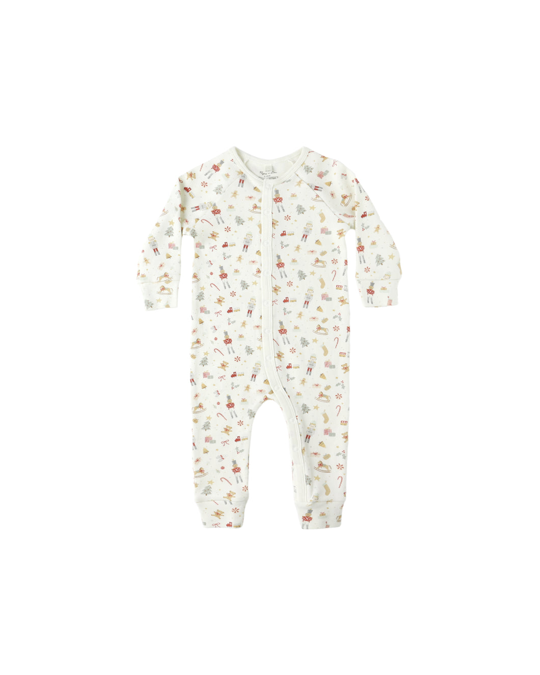 Rylee + Cru Organic Long John Pajamas- Festive