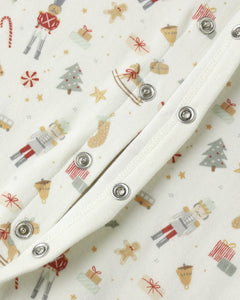 Rylee + Cru Organic Long John Pajamas- Festive