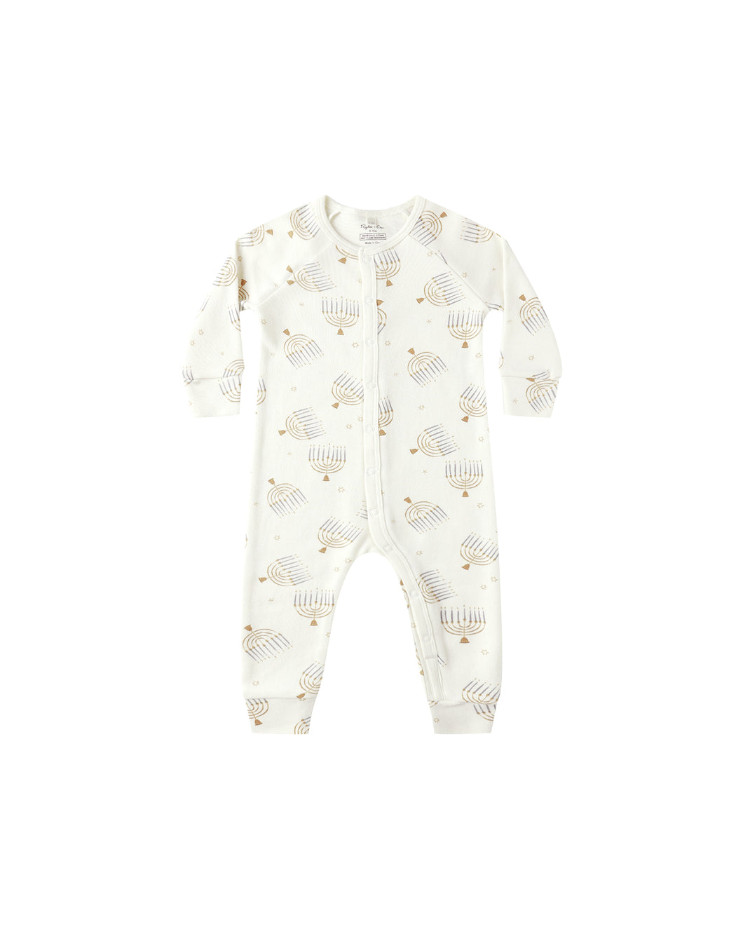 Rylee + Cru Organic Long John Pajamas- Hanukkah