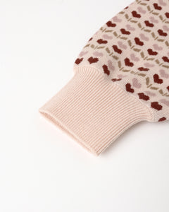 Rylee + Cru Jacquard Knit Set- Ruby Hearts