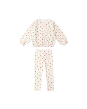 Load image into Gallery viewer, Rylee + Cru Spongey Knit Set- Ruby Ditsy
