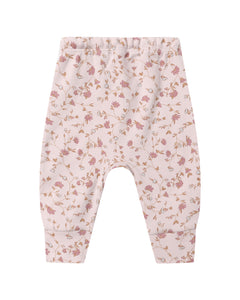 Quincy Mae Ruffle Long Sleeve Tee and Drawstring Pant Set- Wild Flower & Garden