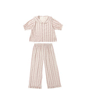 Load image into Gallery viewer, Rylee + Cru Ruffle Pajamas- Candy Cane Stripe

