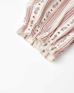 Rylee + Cru Ruffle Pajamas- Candy Cane Stripe