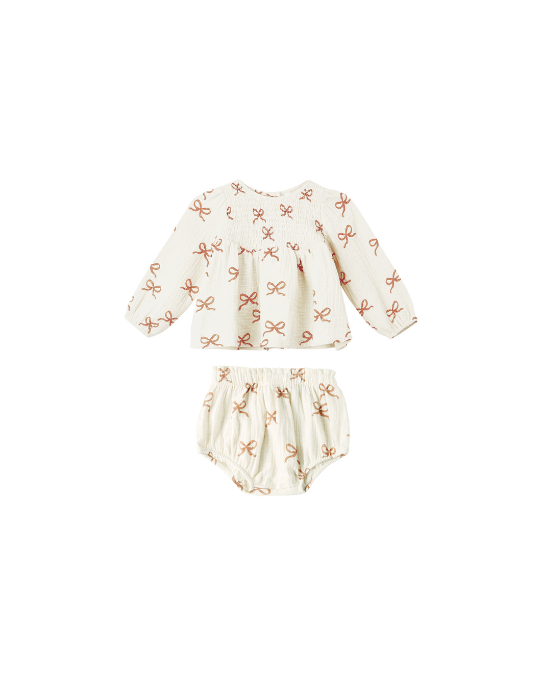 Rylee + Cru Sophia Top + Bloomer Set- Ruby Bows