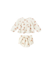 Load image into Gallery viewer, Rylee + Cru Sophia Top + Bloomer Set- Ruby Bows
